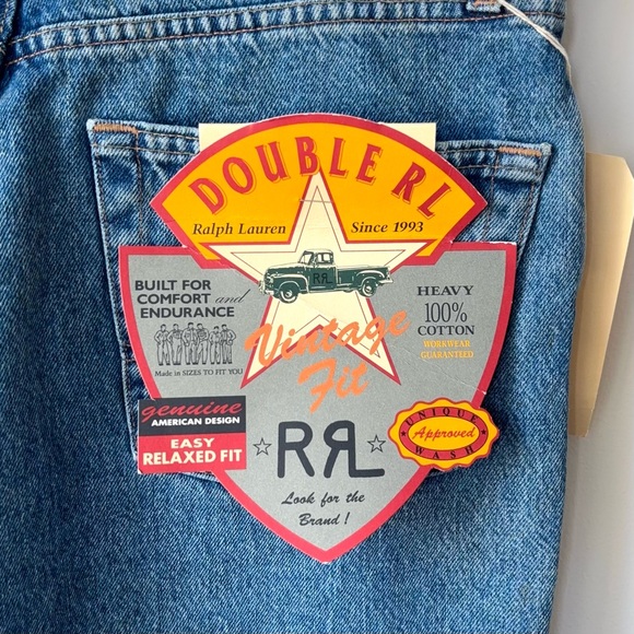 NWT RRL Double RL Vintage Fit Jeans 32 x 34 Light Wash Easy Relaxed Fit USA - Picture 4 of 16